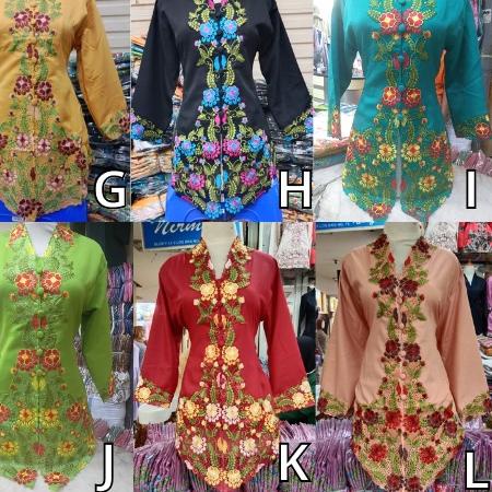 ♡ Kebaya Encim Bordir Atasan Kebaya Modern Navy Dan Hitam ✷