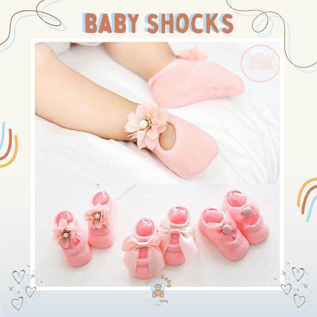 MBSS - Kaos kaki bayi perempuan kualitas premium motif 3 jenis (0-1th) / LALA PRINCESS