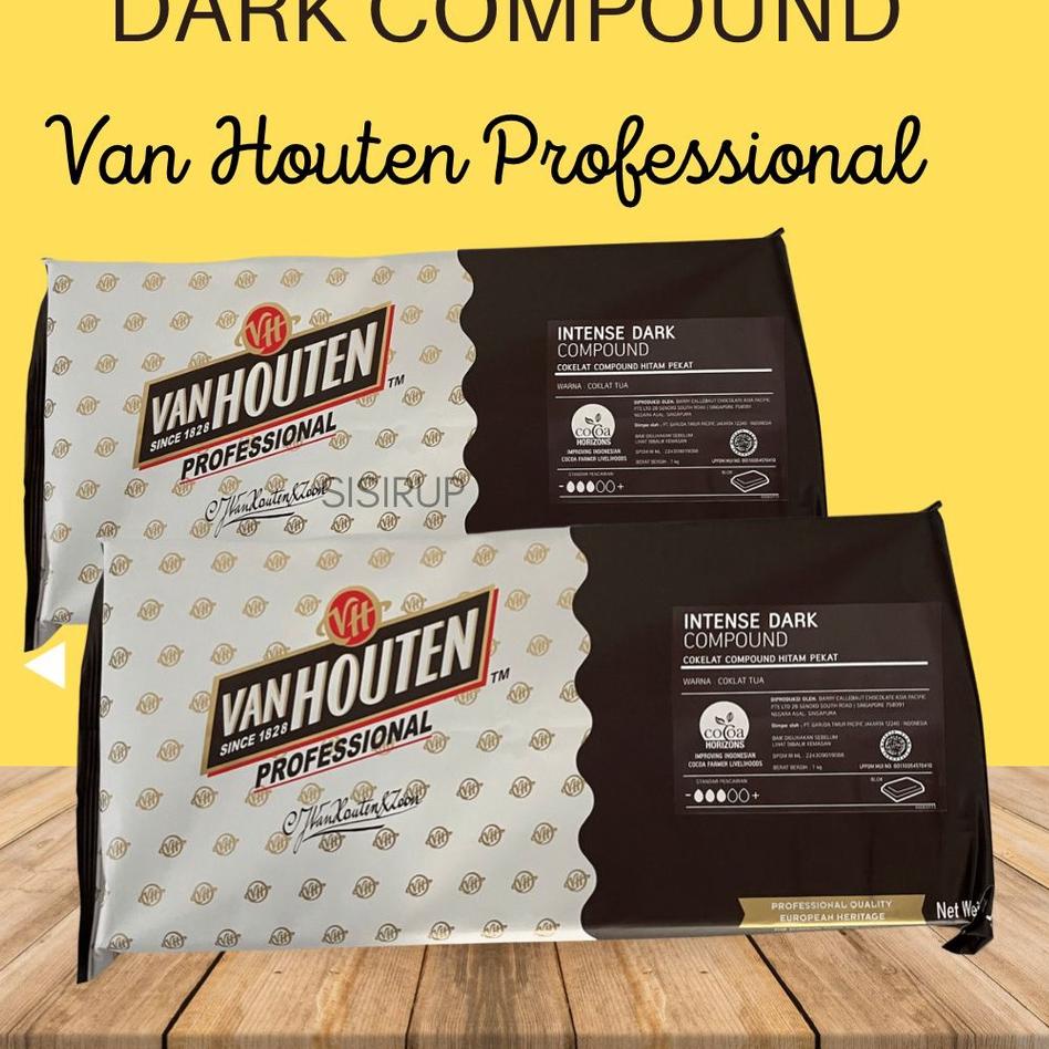 

❆ Vanhouten dark compound 1 kg / Dark Chocolate Van Houten / Barry callebaut ♡