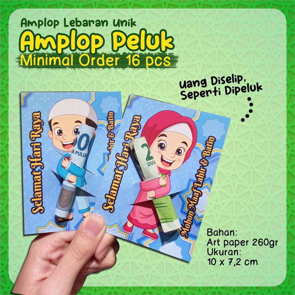 

[Minimal Order 16pcs] - Amplop Lebaran Unik - AMPLOP PELUK - Angpao Lebaran / Idul Fitri / THR