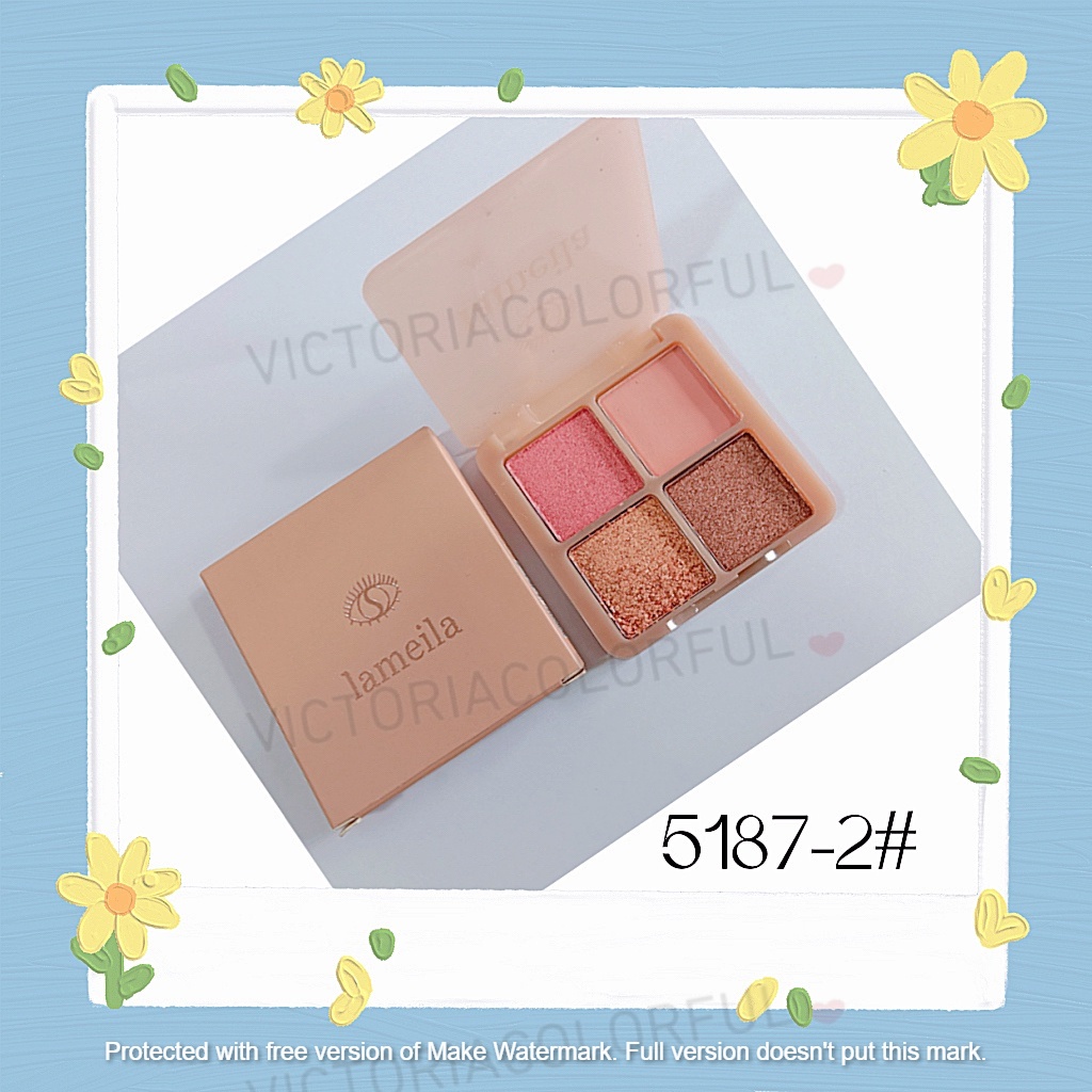 Lameila~ eyeshadow geometris 4 warna(perona mata)