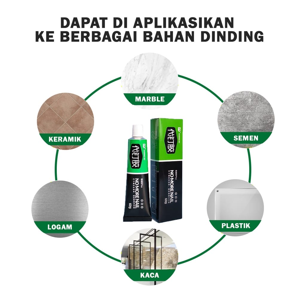 Heavy Duty Glue No More Nails Lem Pengganti paku Lem konstruksi Lem Besi Lem Kayu Lem Dinding Lem Kaca Lem Lemari Lem Serbaguna Lem Dextone Lem keramik Lem Metal