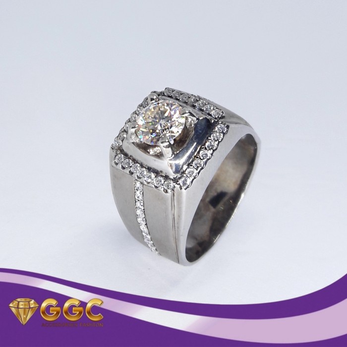Cincin Permata Diamond Moissanite GRA Original