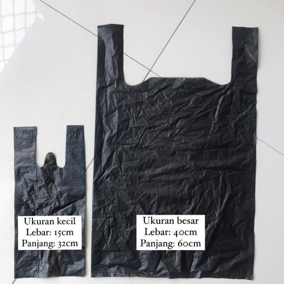 Kresek Sampah Daur Ulang SATUAN / KILOAN Warna Hitam Ukuran Kecil Besar 15, 35