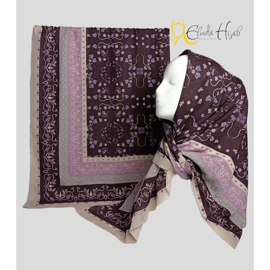 Segi Empat Motif Merah hati Calista