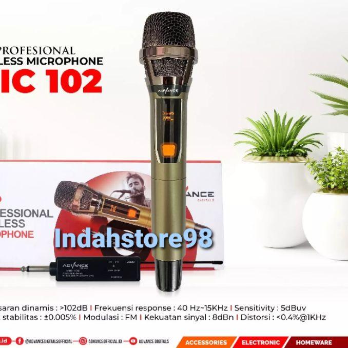 ✤ Mic Bluetooth Karaoke Advance 102 / 103 Mic Wireless Bisa Semua Speaker ➫
