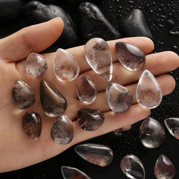 Batu Cincin NATURAL PHANTOM QUARTZ KECUBUNG KARANG SIZE LIONTIN PGS254