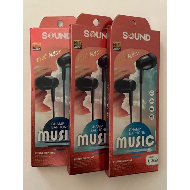 HEADSET MURAH HANDSFREE HI-FI STEREO EARPHONE