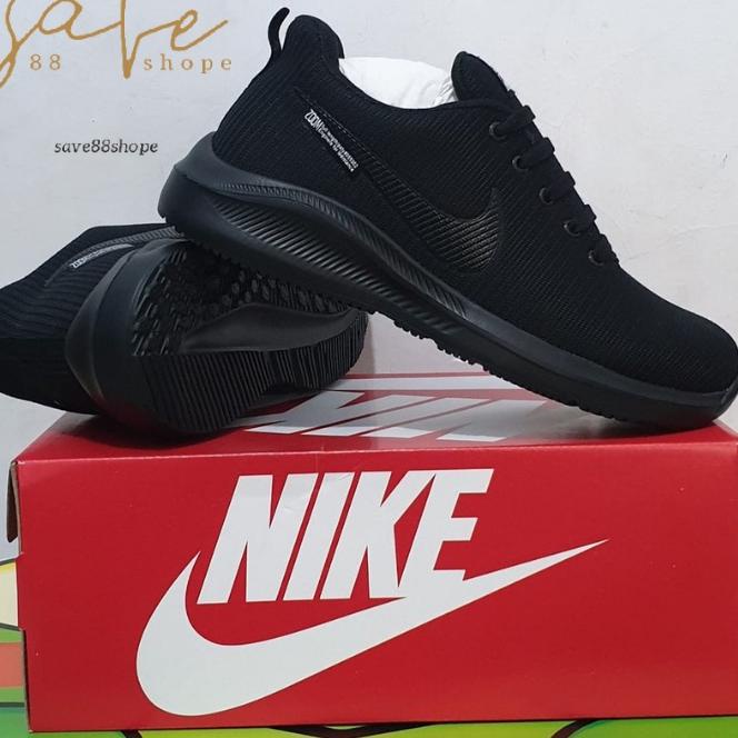 MURAH BANGET SEPATU SNEAKERS KETS SEKOLAH OLAHRAGA HITAM POLOS FULL BLACK PRIA WANITA COWOK CEWEK LA