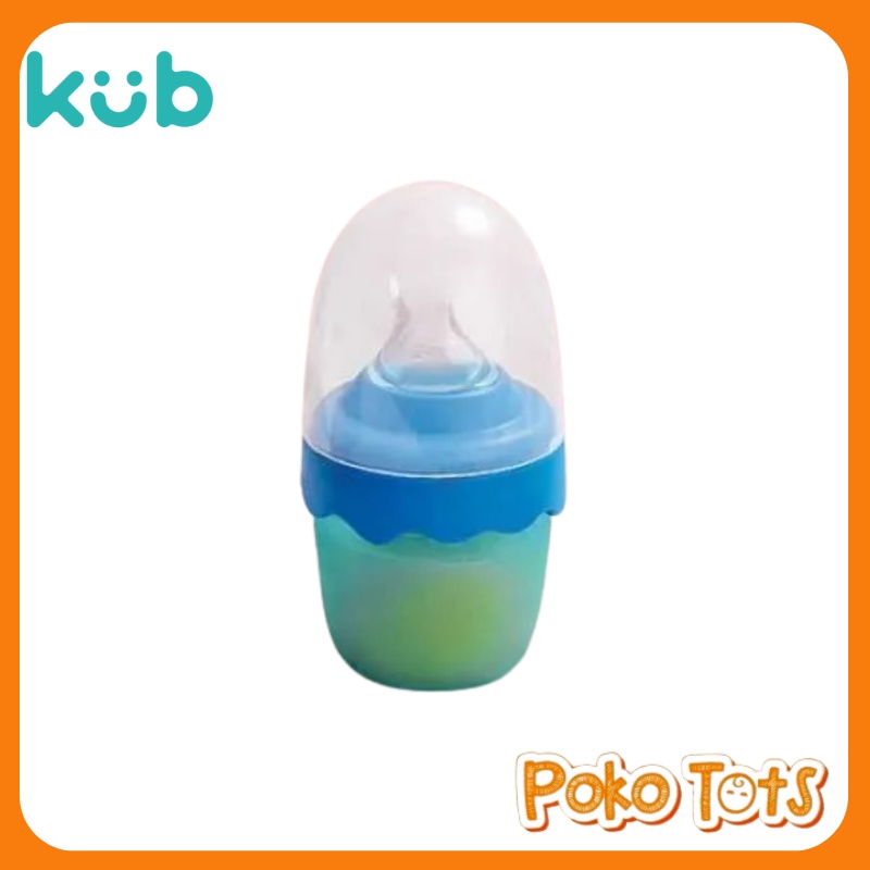 KUB Colorblock Baby Feeding Spoon 90ml Botol Dot Silicone Sendok Makan Bayi KUB