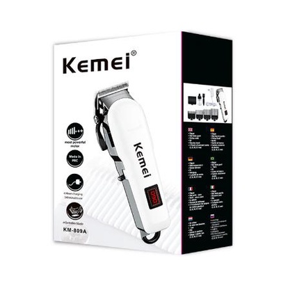 Hair Clipper Kemei KM-809A LED DISPLAY Alat Mesin Cukur Rambut/alat potong rambut Dilengkapi dengan 4 sisir pengganti untuk pemangkasan khusus