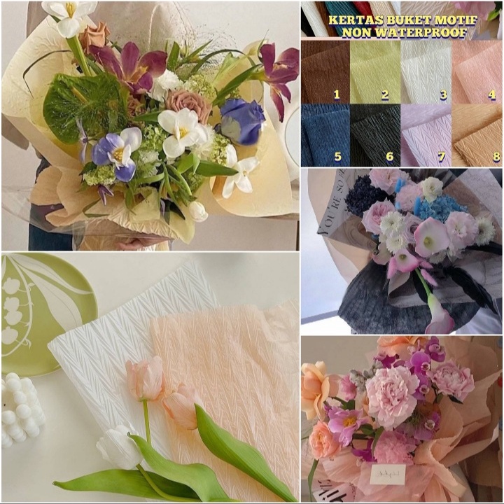 

FREE PACKING Flower Wrapping Paper V Wringkled Kertas Pembungkus Bunga Paper Art Kertas Buket Bunga Kerut V