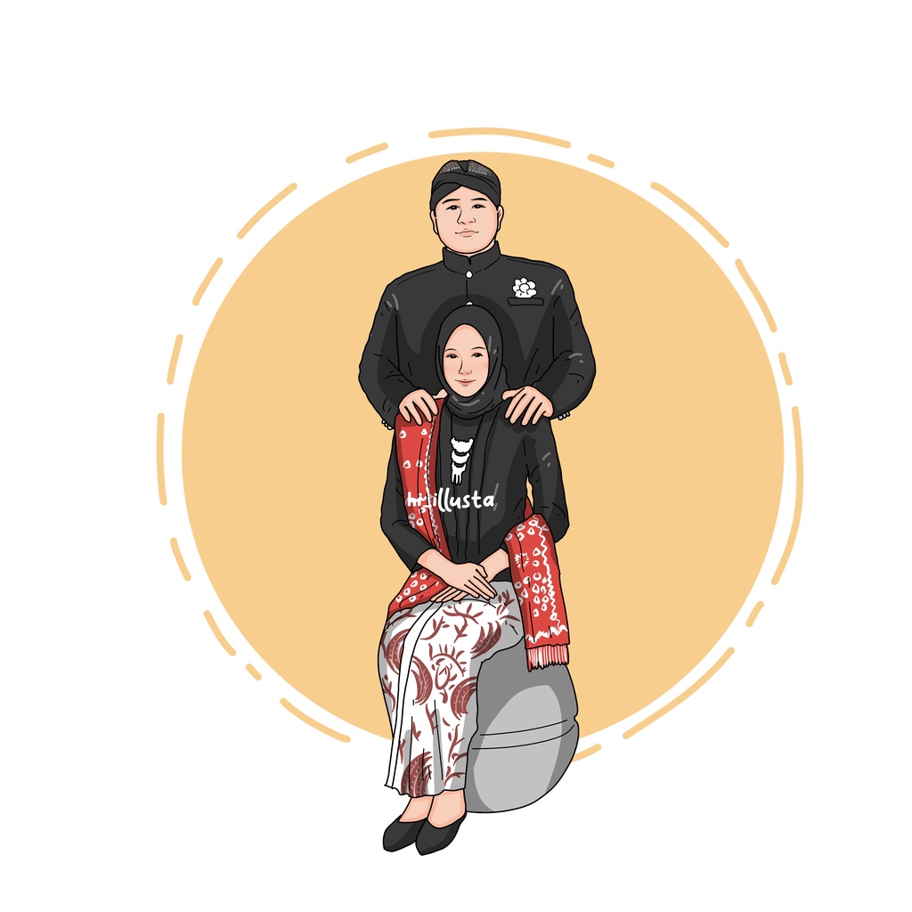 (softfile) TIPE A  Ilustrasi / kado foto / ultah / gift / wedding /  ilustrasi minimalis / dekorasi  karikatur vektor fanart