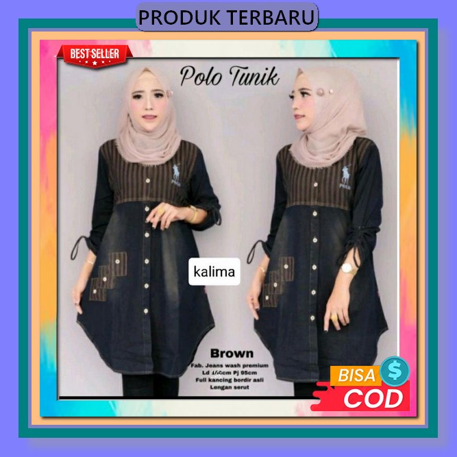 Diandra Long Tunik Import Belwis Marsela Tunik Ceruty Full Furing Tunik Terbaru Motif Bunga Busui Xl