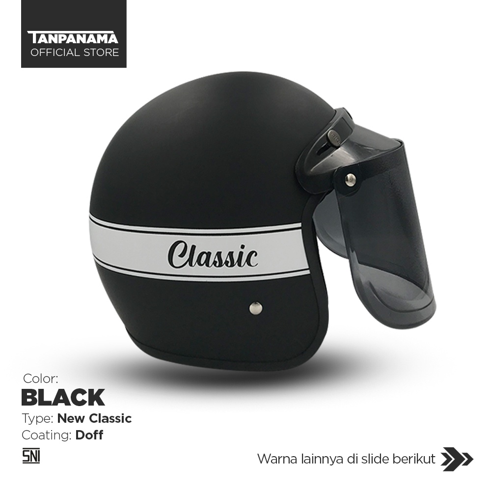 Tanpanama Helm - Helm Bogo New Classic / Helm Retro Dewasa SNI