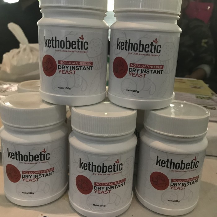 

KETOBETIC DRY INSTANT YEAST RAGI KERING TANPA GULA 150G