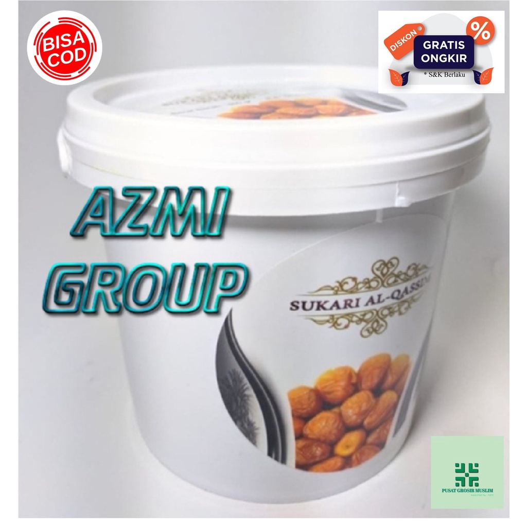 Grosir Promo Kurma Sukari ember Al-Qassim kemasan 850gr Original