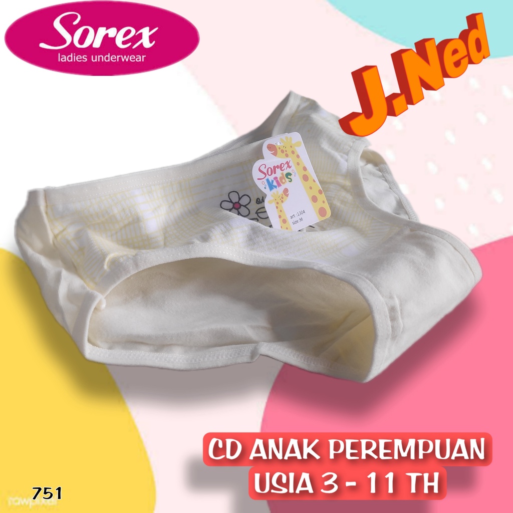 J751 CD ANAK WANITA SOREX CD ANAK PEREMPUAN SOREX CELANA DALAM ANAK