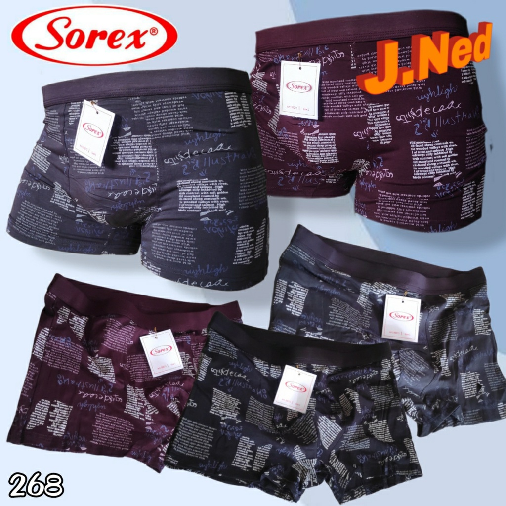 J268D BOXER PRIA SOREX TRENDY SIZE M - XL HARGA PER 1 BOX / 2PCS