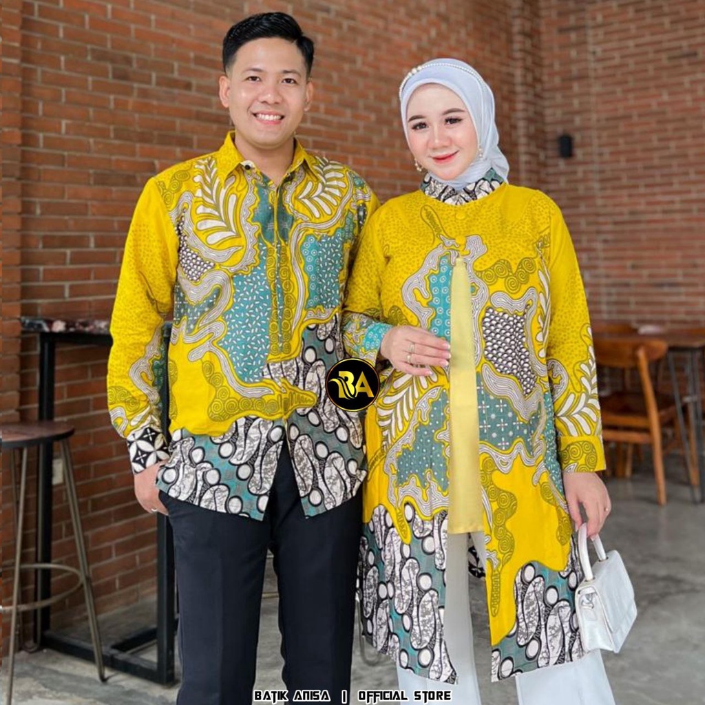 Batik Couple Modern Tunik Batik Wanita Atasan Batik Kerja Wanita Kantor Batik Tunik Couple