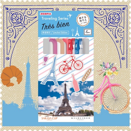 

FREE STICKER ! ZEBRA SARASA TRAVEL SERIES - LIMITED EDITION | SARASA CLIP 0.5 & MILDLINER