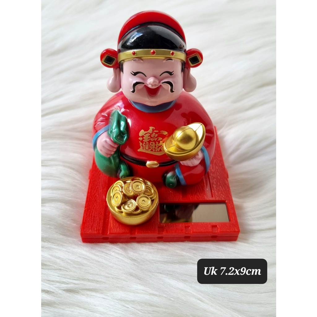 Boneka Pajangan Hiasan Kue Bobble Head Goyang Solar Dashboard Mobil Cake Top Buddha Budha