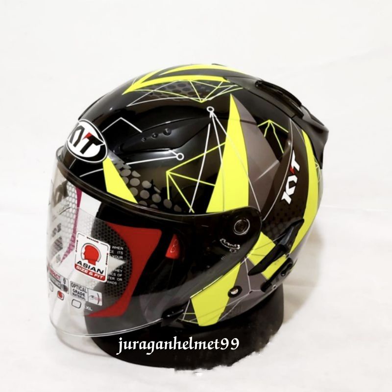 Helm half face KYT galaxy motif