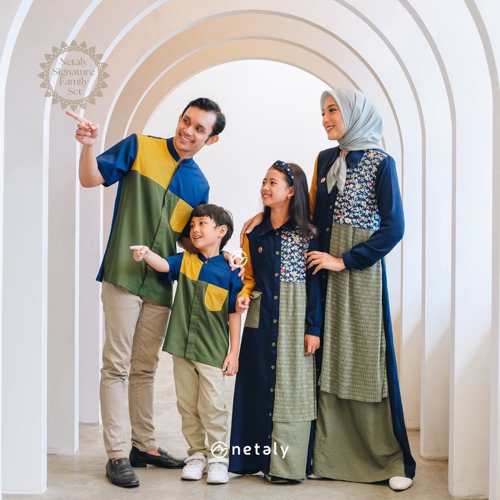 SARIMBIT NETALI Clemira Series (Netali Sarimbit Idul fitri) baju keluarga