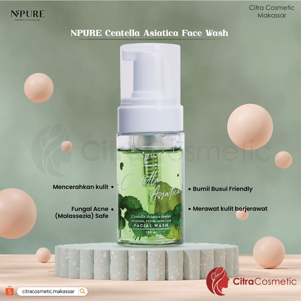 Npure Centella Asiatica Cica Series | Day &amp; Night Cream | Facial Wash | Acne Spot | Sheet Mask