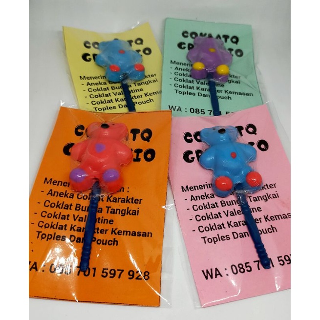 

coklat karakter boneka Teddy bear ( isi 11 bungkus)