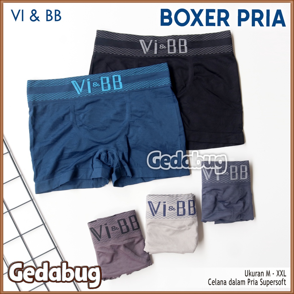 CD Boxer Pria VI &amp; BB | Celana dalam Pria Supersoft | Keren &amp; Sporty | Gedabug