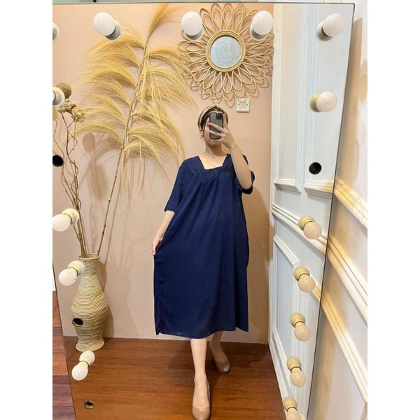 promo murah daster kerut dada / dress kerut dada murah  /long dress kerut kekinian