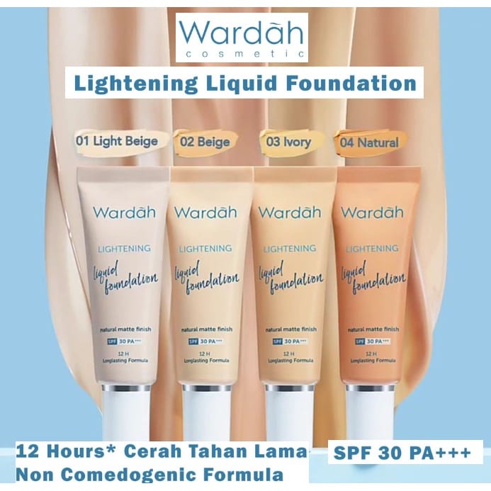 ❤ PAMELA ❤ Wardah Lightening Liquid Foundation Natural Matte Finish