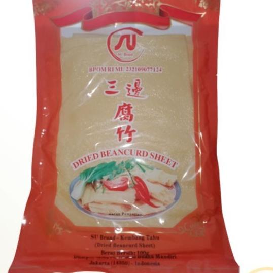 

Harga Bagus Kulit Kembang Tahu Kering Lebar Lembaran SU Brand 100 Gr Beancurd