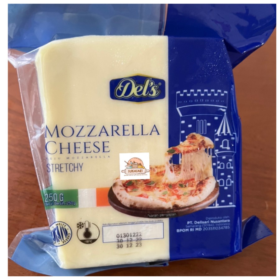 

Del's Mozarella Cheese 250gr Mozzarella keju strech pizza pasta Dels Del