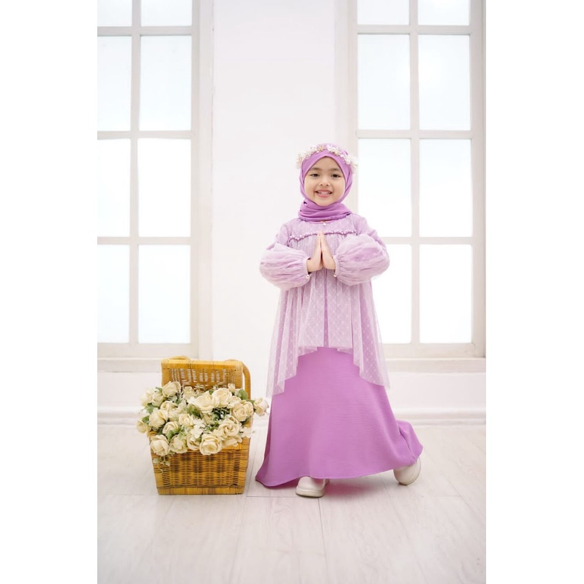 Gamis Pesta Gamis Yasmin set hijab by Cetta Anak dan Mommy