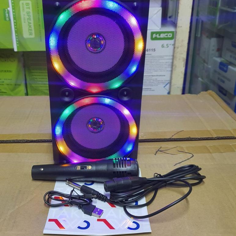 ☎ COD Speaker Bluetooth Fleco F 6582 LED Bonus Mic/Salon Fleco/Speaker Karaoke FLeco F-6582/Salon Bl