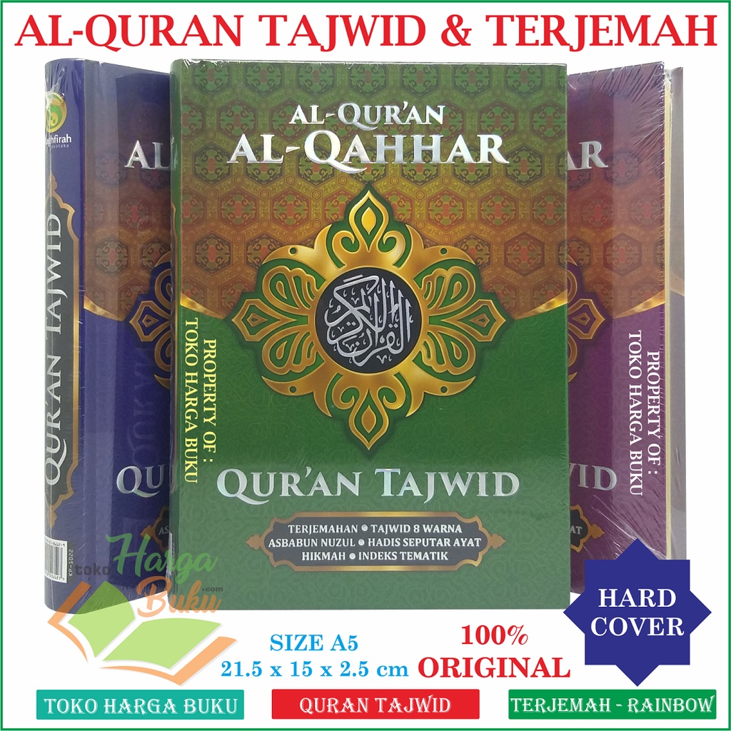 Al-Quran Al-Qahhar A5 HC Terjemah Tajwid Warna DLL - Pustaka Maghfirah