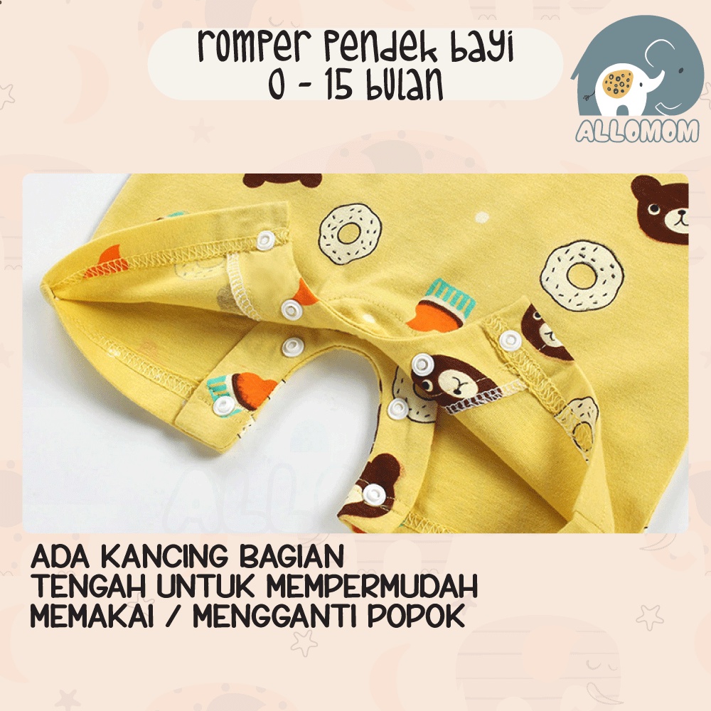 Romper Bayi Usia 0 - 15 Bulan Jumper Anak / Baju Baby Newborn Lucu Motif Karakter