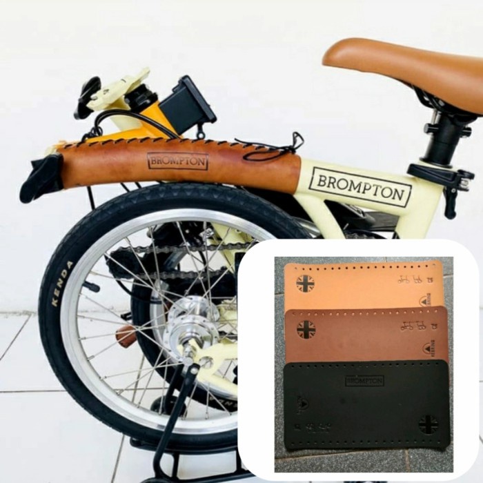 Termantab] AKSESORIS SEPEDA/COVER FRAME BROMPTON HEBRING-COKLAT