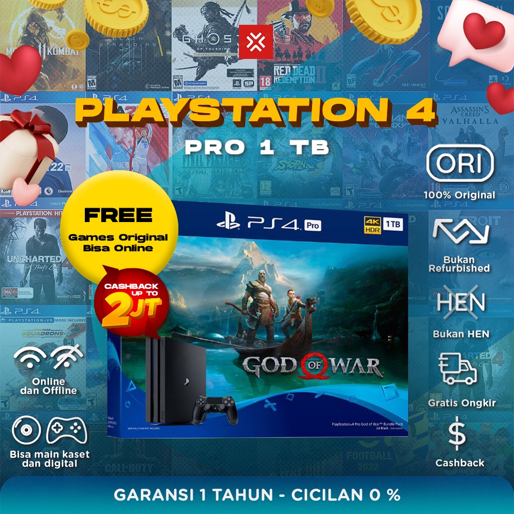 SONY PS4 Pro 1 TB Playstation 4 Garansi Resmi Sony Indonesia 2 Tahun