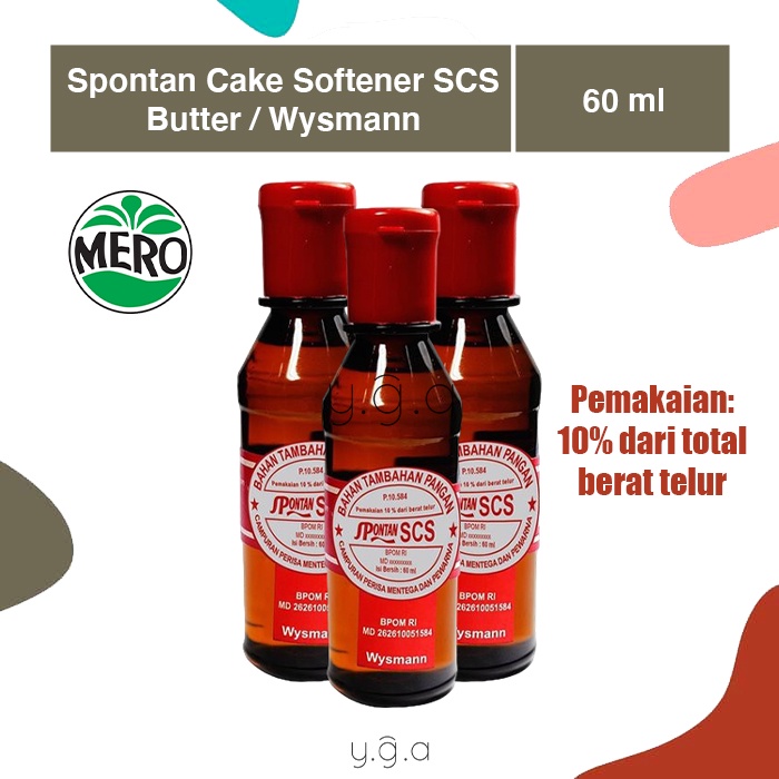 

Spontan Cake Softener SCS Butter - Wysmann 60ml / Pelembut Kue , Martabak & Cake