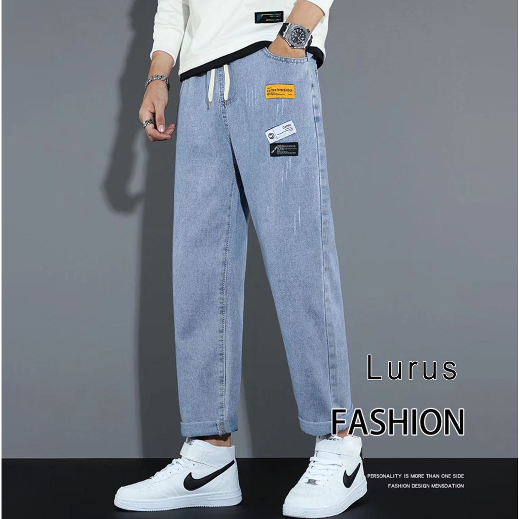 Celana jeans pria celana panjang pria jeans biru baggy pants celana boyfriend celana oversize pria straight jeans celana kulot celana slim fit pria Murah