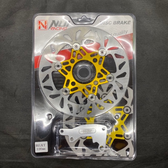 Piringan Cakram Disc NUI RACING CNC Floting Stanless Plus Breket 220MM scoopy genio vario 125 150 mio J Fino