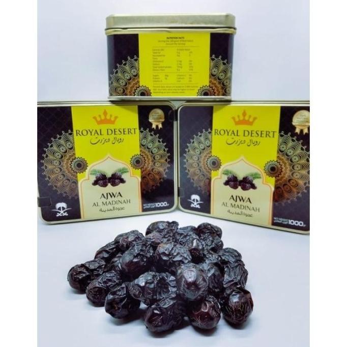 

KURMA READY STOCK 1 KG KURMA AJWA MADINAH / KURMA NABI KEMASAN KALENG MEWAH EL09I09A82L