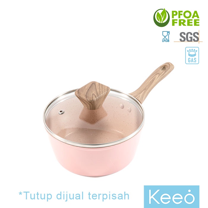 Keeo 16 cm Tutup Kaca Panci  Wajan Penggorengan (Sauce Pan &amp; Fry Pan)