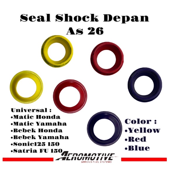 Seal Shock Depan Warna As 26 AEROMOTIVE sonic 125 150 satria FU 150