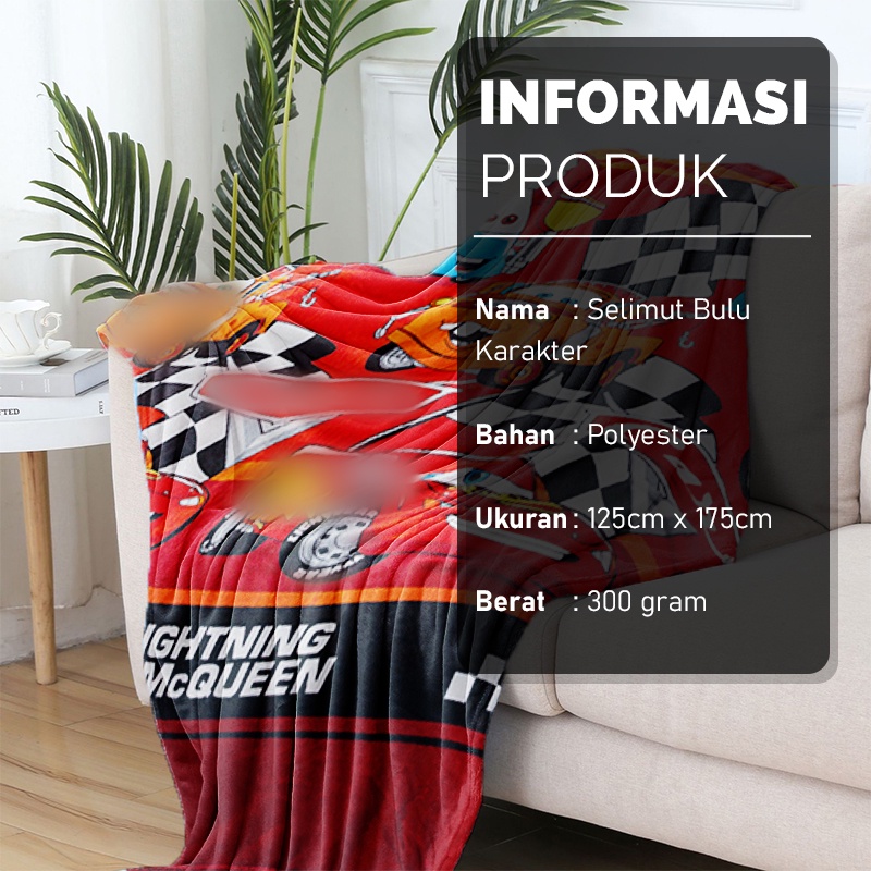 Selimut Bulu Anak Motif Karakter Ukuran 125x175cm Bahan Polyester Super Lembut Hangat Terbaru Perlengkapan Tidur Import - HK300 - Lucky Star