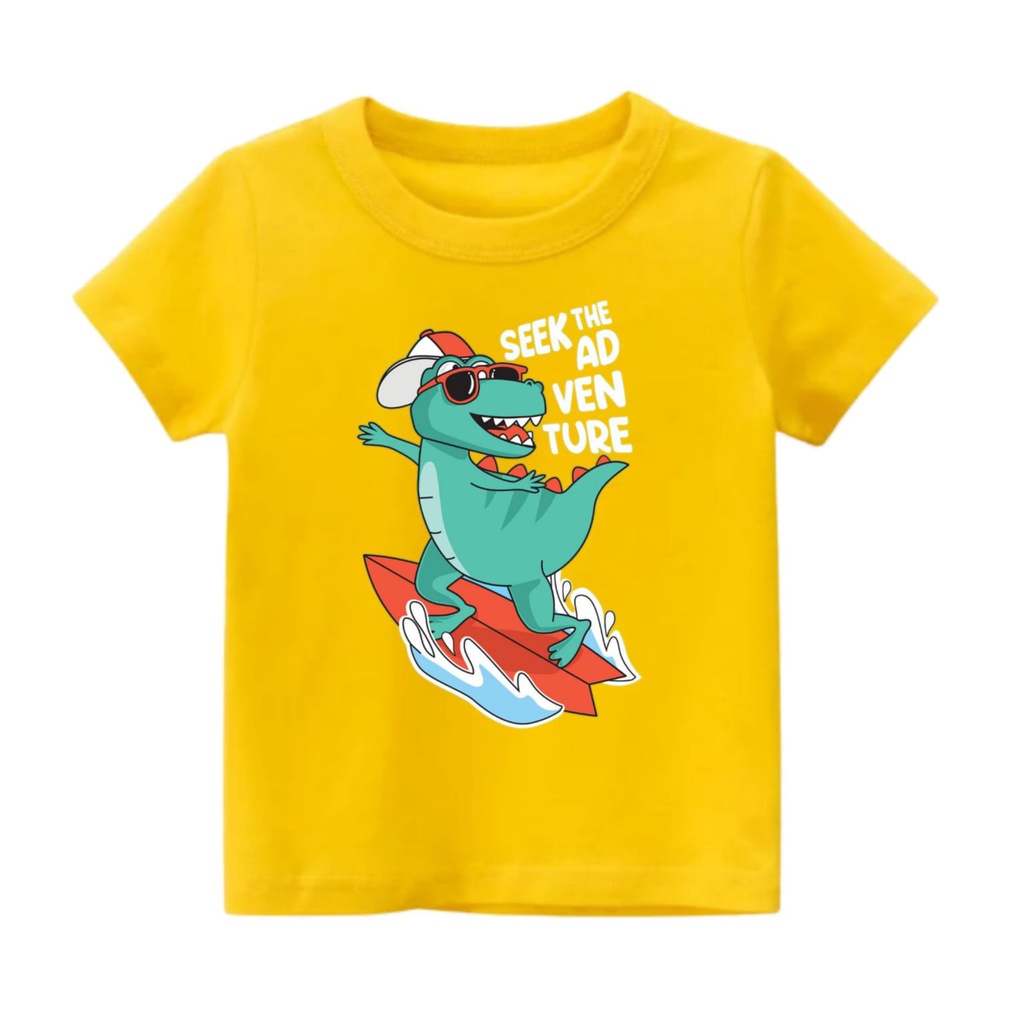 Rdkidzid Atasan Kaos Baju Tshirt Anak Motif Dino Adventure