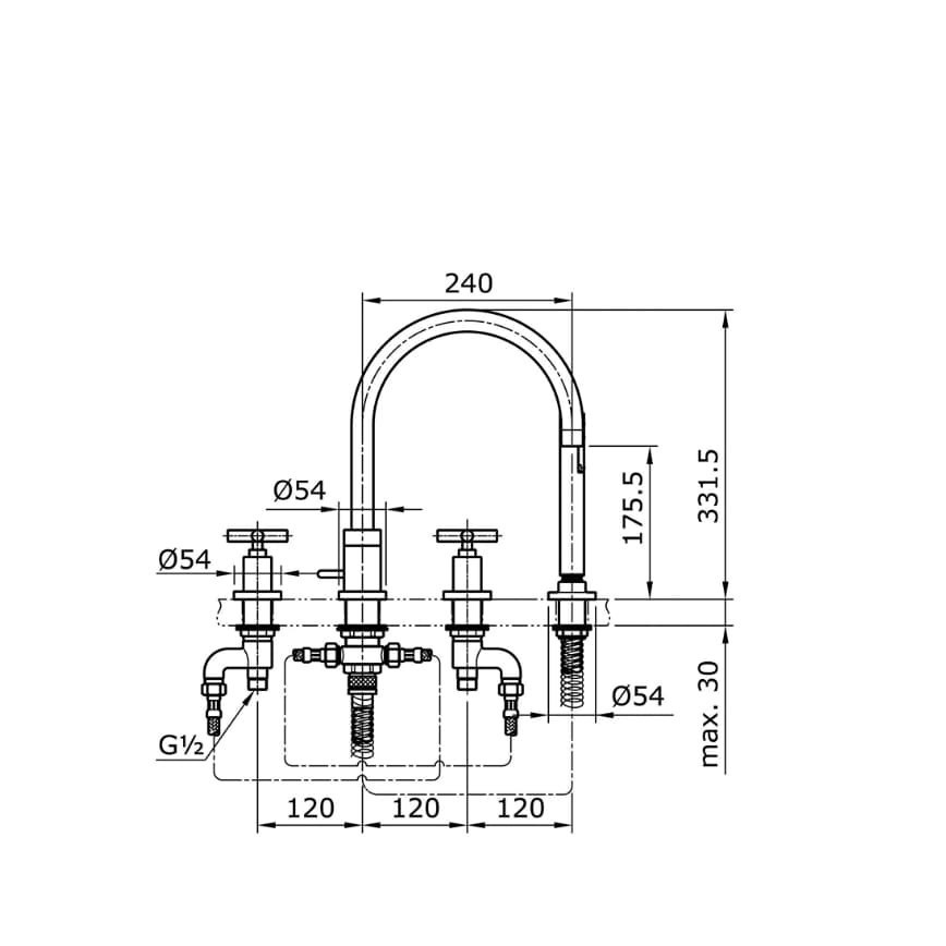 Kran Bath Tub Toto TX 447 SEC / Kran BathTub Toto 4 lubang TX447SEC ORIGINAL